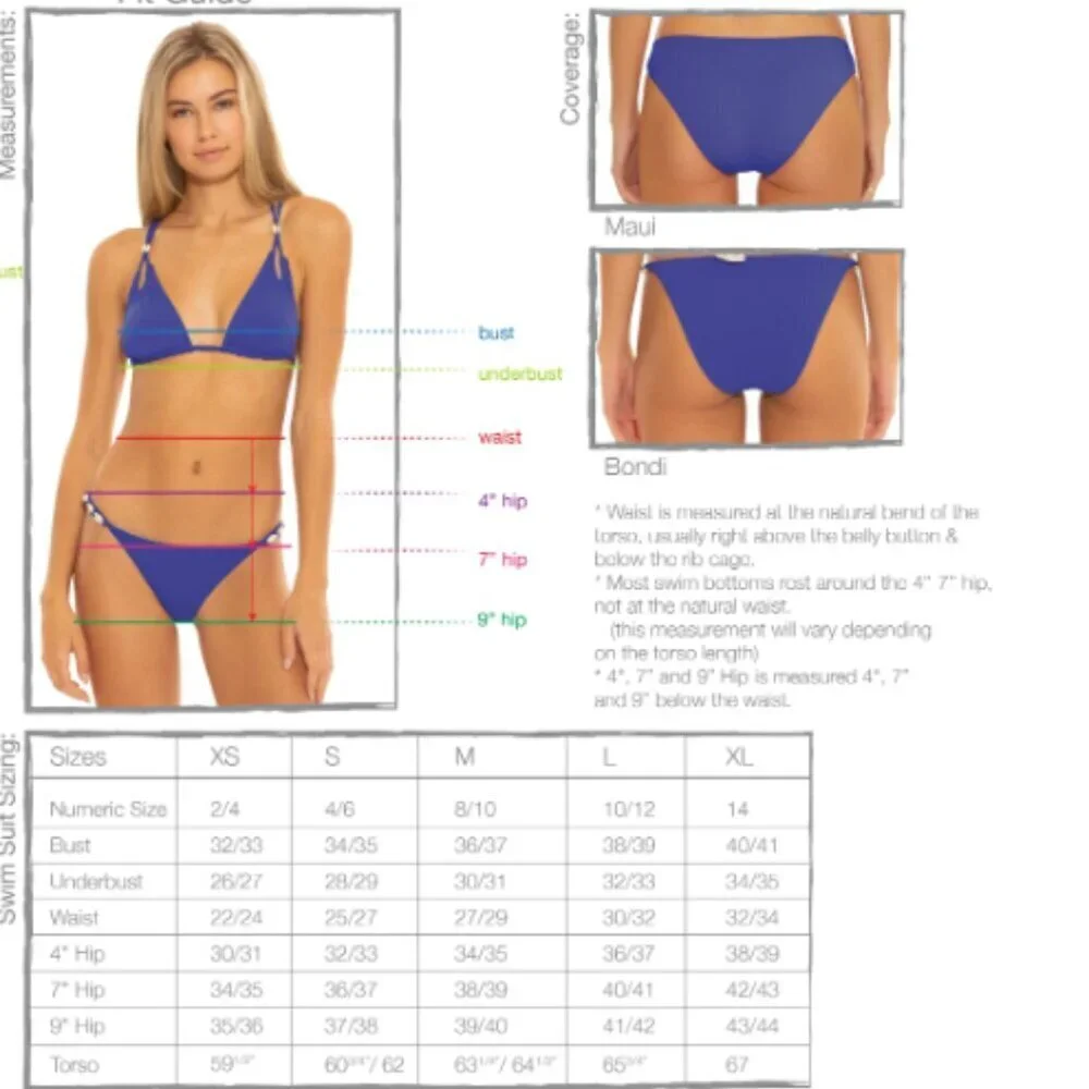 Isabella Rose Women’s Size Large Crochet Bikini Bottoms Blue Side Tie-NWOT - Picture 10 of 10